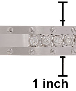 14k White Gold 1ct TDW Diamond Bangle (I, SI1)