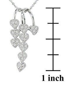 14k White Gold 1/5ct Diamond Heart Pendant