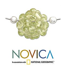 Sterling Silver 'Sweet Green Grapes' Jewelry Set (Thailand)