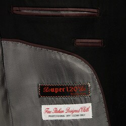 Studio Milano Men's Solid Black 2-button Suit