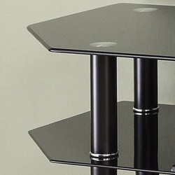 Empire 52-inch Black Glass TV Stand
