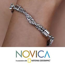 Stelring Silver 'Cosmic Paths' Bracelet (Indonesia)