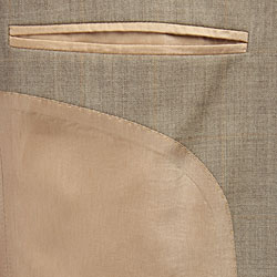 Bill Blass Men's Taupe Windowpane Wool Suit