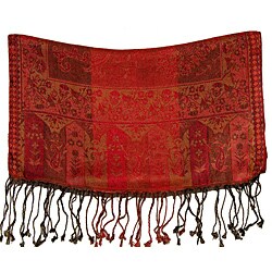 Silk Copper/ Chocolate Scarf (India)