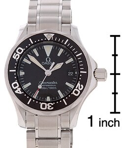 Omega Women's Black Dial Seamaster Steel Watch