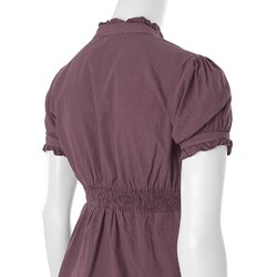 Cute Options V-neck Smock Back Top with Ruffle