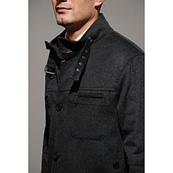 Mantoni Wool and Cashmere Charcoal Beltless Coat