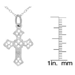 Sterling Silver Antique-like Cross Necklace