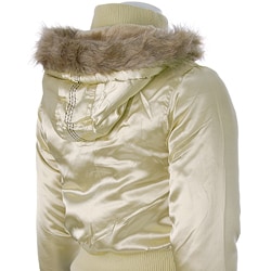 Cappuccino Brand Junior's Faux Fur Puff Jacket
