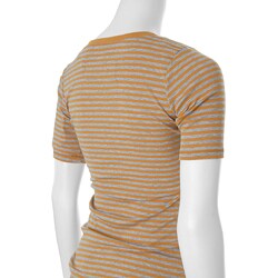 Belle du Jour Junior's Striped 6-button Henley Top