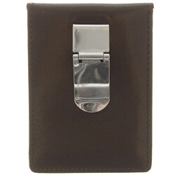 Boston Traveler Leather Bi-fold Money Clip