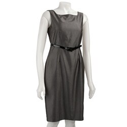 FINAL SALE Anne Klein Women's Onyx Belted Dress Suit