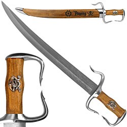 Authentic Pirate Sword Replica with Wood Scabbard