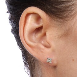 14k Gold 3/4ct TDW Princess-cut Value Diamond Studs (J-K, I2-I3)