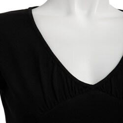 August Silk Women's Cap-sleeve V-neck Sweater