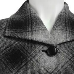 Jones New York Signature Women's Plaid Wool Coat