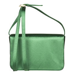 Prada Green Satin Convertible Clutch