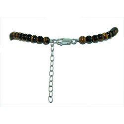 Sterling Silver Tigereye Beaded Necklace