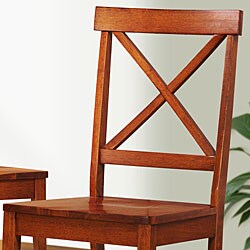 Raven X-back Walnut Dining Chairs (Set of 2)