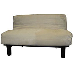 Stella Full-size Futon Sofa with Crimson Cover