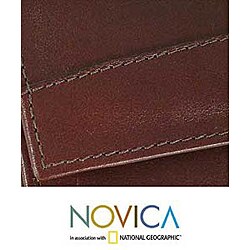 Leather 'Adventure Ahead' Organizer (Peru)