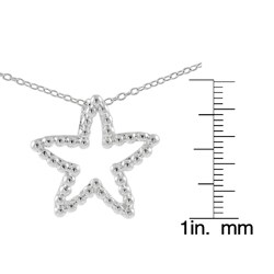 Sterling Silver Open Star Necklace