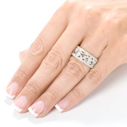 14k Gold 1/4ct TDW Round Diamond Floral Ring