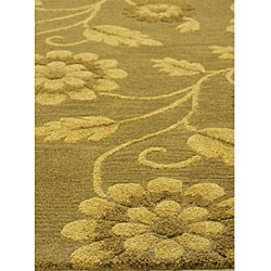 Hand-tufted Brown Wool Rug (8' x 11')