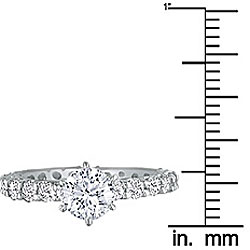 14k White Gold 2ct TDW Diamond Eternity Engagement Ring (G-H, I1)