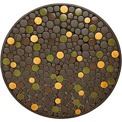 Iron 'Circles' Half-moon Table