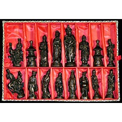 Hand-painted Chinese Mythology Bone Chess Game Set