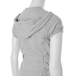 Self Esteem Women's Short-sleeve Belted Jacket with Hood