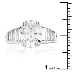 18k Gold 4 7/8ct TDW Oval Diamond Ring (J, I1)
