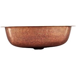 Ticor Undermount Hammered Copper Vanity Bathroom Sink