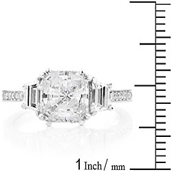 Platinum 1 3/4ct TDW Princess cut Diamond Ring (F, I1)
