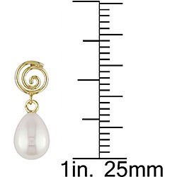 10k Gold FW Pearl Children's Swirl Earrings (5-6 mm)