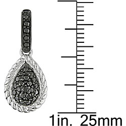 Sterling Silver 1/2ct TDW Black Diamond Earrings