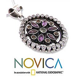 Amethyst and Citrine Mandala' Necklace (India)