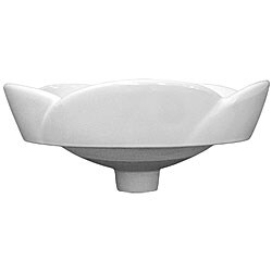 Geyser White Vitreous Porcelain Ceramic Bathroom Vessel Sink