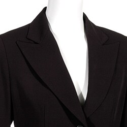 Via Spiga Women's Black 3-button Pant Suit