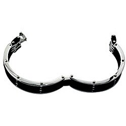 Stainless Steel and Rubber Wide Bangle
