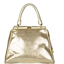 Yves Saint Laurent \u0026#39;Majorelle Vulcano\u0026#39; Women\u0026#39;s Gold Leather Bag ...