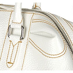 Fendi White Large Baulotto B MIX Tote Bag
