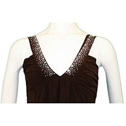 Twin Junior's Brown Sleeveless Top