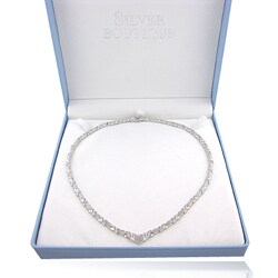 Silver 1ct TDW Diamond Hugs and Kisses Necklace (J-K, I3)