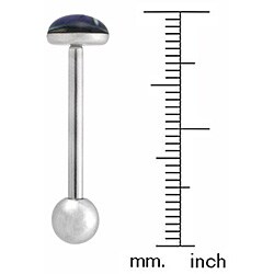 Adult Surgical Steel 'Kiss My Ass' Barbell Tongue Ring