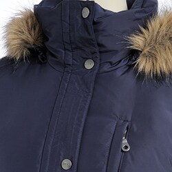 DKNY Faux Fur Trim Short Down Anorak
