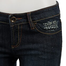 Ed Hardy Women's Signature Rhinestone Basic Bootcut Jeans