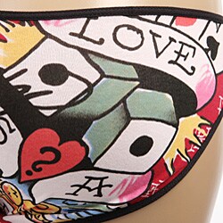 Ed Hardy Intimates Red/ Love is a Gamble Bikini Panties