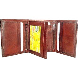 Kozmic Men's Leather Tri-fold Wallet